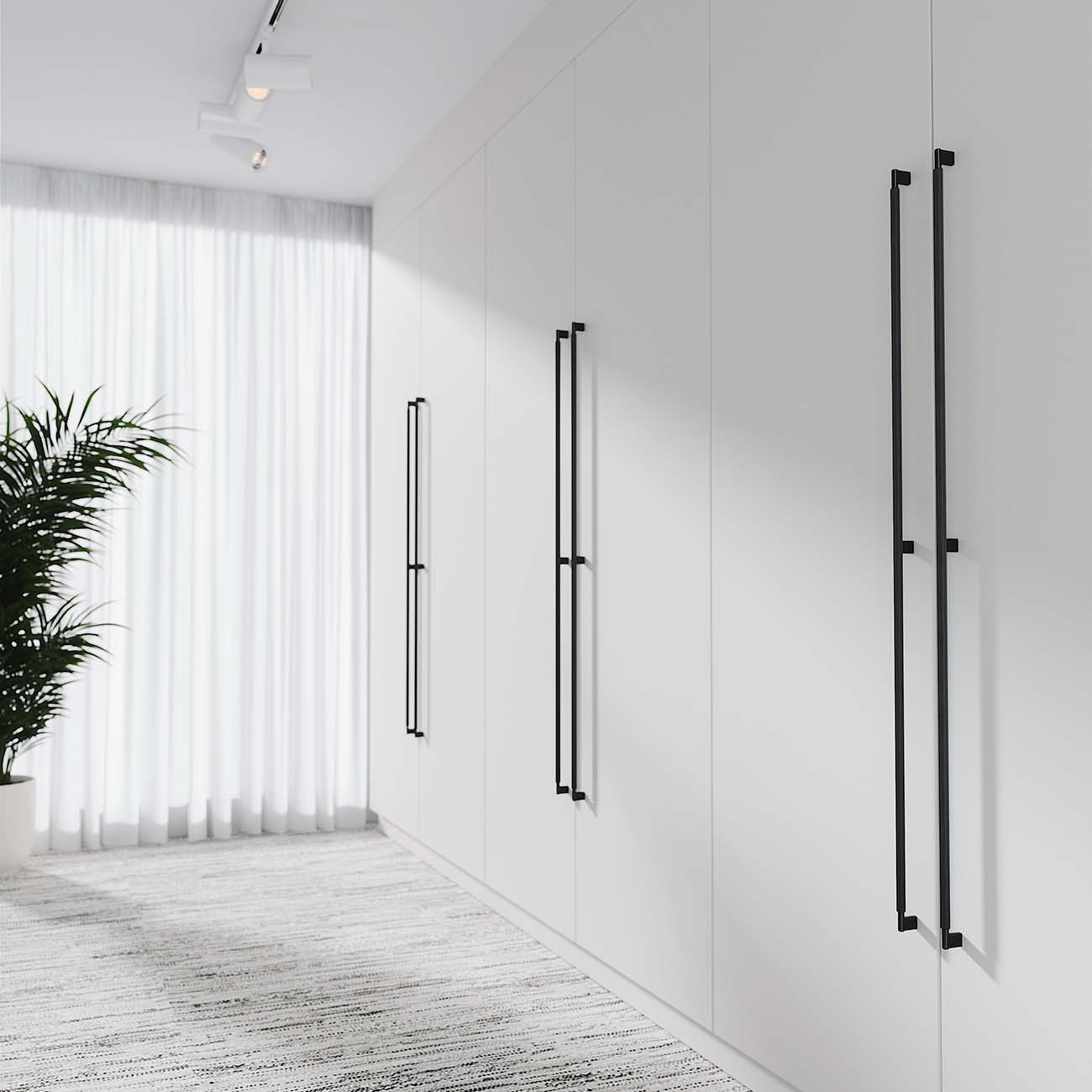 Långa handtag till frys, kylskåp eller garderob