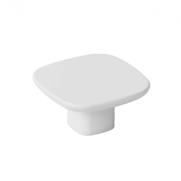 Knopp Tabula - 40x20mm - Vit  i gruppen Sortiment / Knoppar / Porslinsknoppar hos Beslag Design i Båstad Aktiebolag (317625-11)