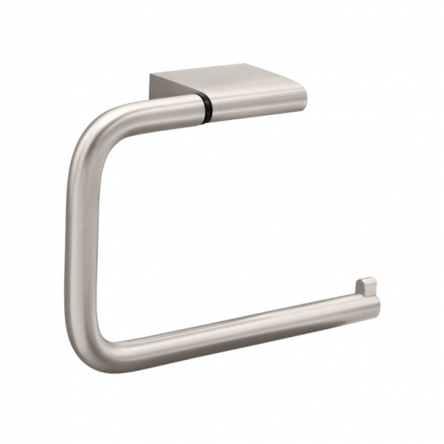 Flow - Toalettpappershållare - Borstad nickel i gruppen Sortiment / Badrumstillbehör / Toalettpappershållare hos Beslag Design i Båstad Aktiebolag (620053-41)