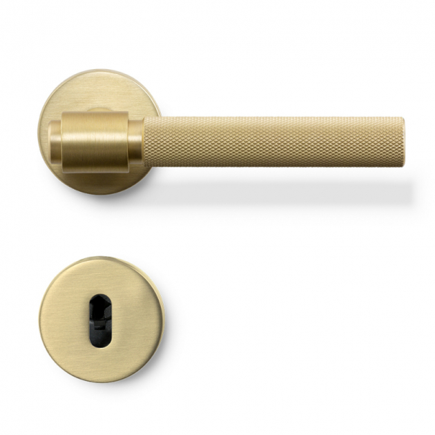 Dörrhandtag Helix 200 - Europeisk standard - Mässing i gruppen Sortiment / Dörrhandtag  / Dörrhandtag hos Beslag Design i Båstad Aktiebolag (751012-41E)