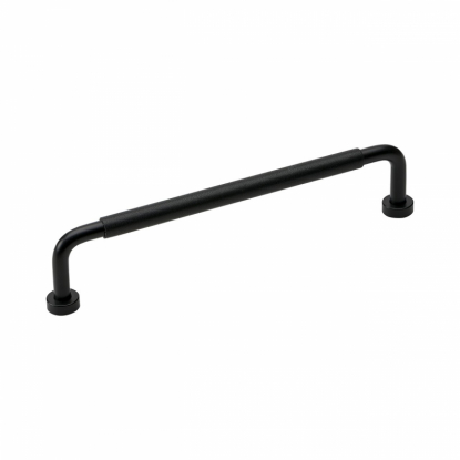 Handtag Lounge - 160mm - Svart/Svart lädersvept