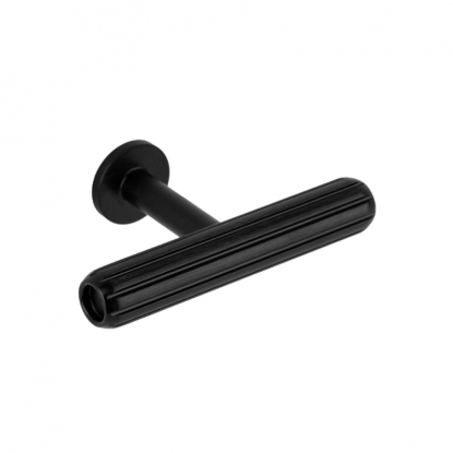 Knopp T Rille mini - Borstad svart