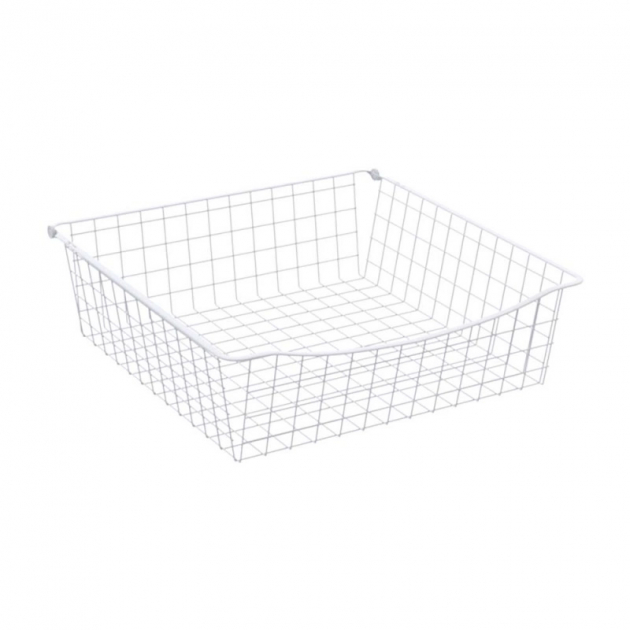 Trådback 150 - Inkl. skenor - Vit i gruppen Produkter / Förvaring  / Garderobsinsatser hos Beslag Design i Båstad Aktiebolag (tradback150-vit-skenor)