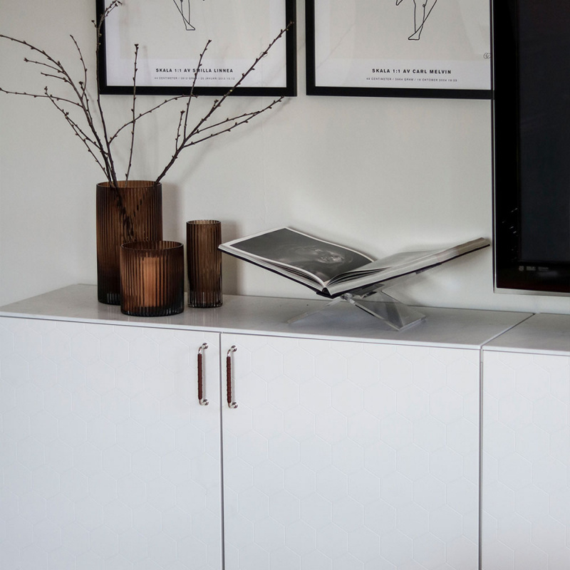 Handtag 1353 förnicklad/läderlindat brunt hemma hos @mimmielidmar