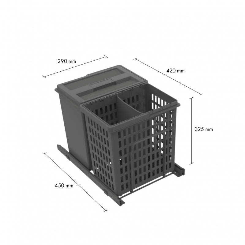Källsortering Select Basic Eco - Mörkgrå