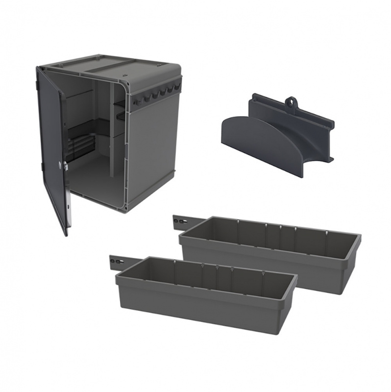 Städskåpssats 4-delar - Mörkgrå