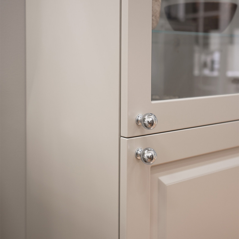 Knopp Lily - 30mm - Krom