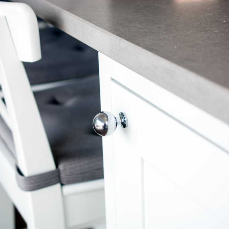 Knopp Lily - 30mm - Krom