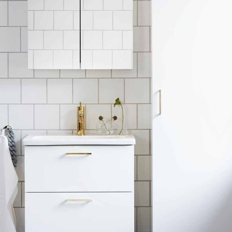 Handtag 0143 - 128mm - Polerad mässing