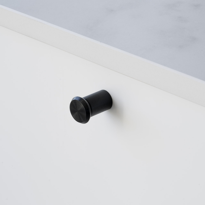 Knopp Fase - 23mm - Borstad svart