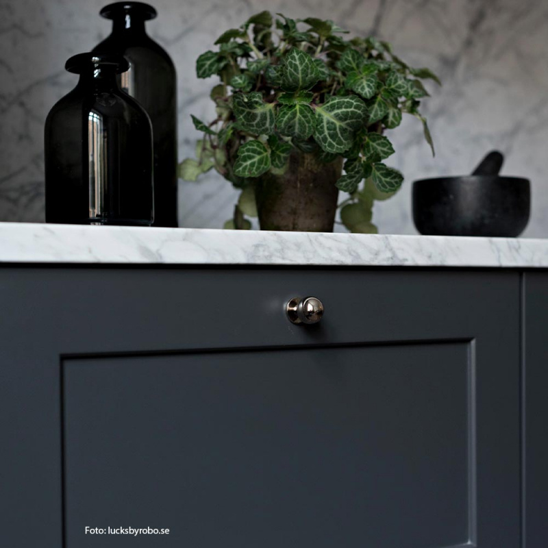 Knopp Solliden - 25mm - Förnicklad