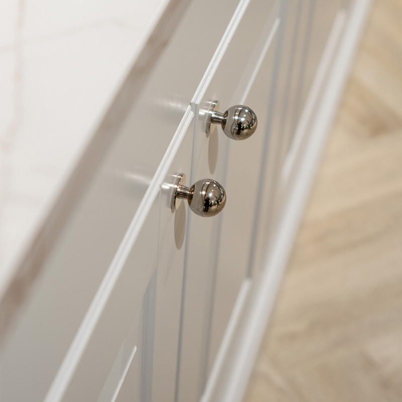 Knopp Solliden - 25mm - Förnicklad