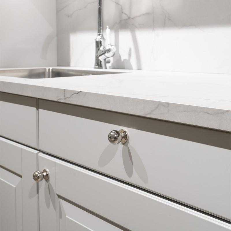 Knopp Solliden - 25mm - Förnicklad