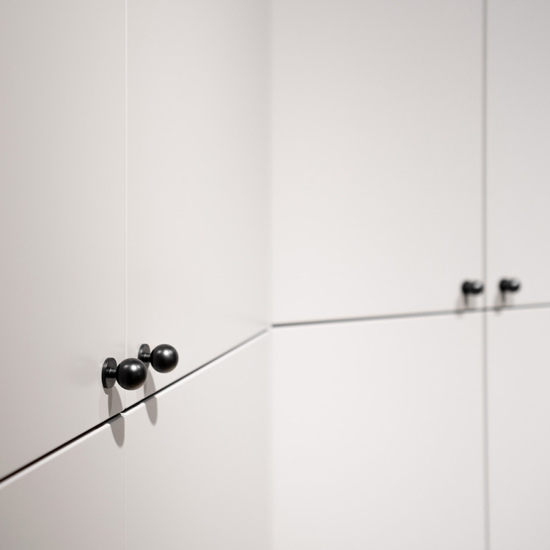 Knopp Solliden - 25mm - Mattsvart