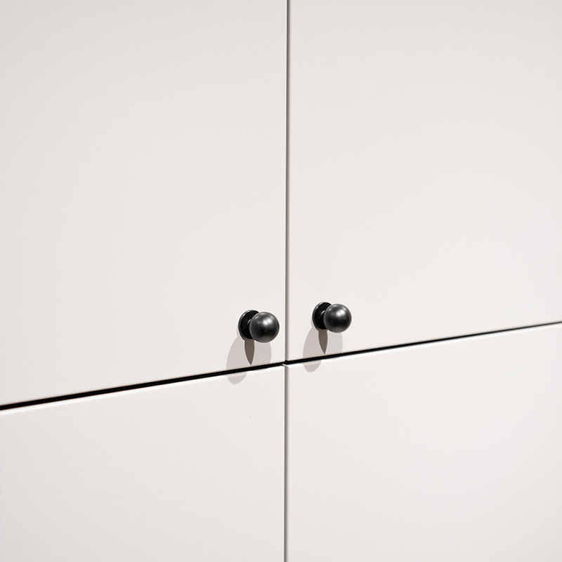 Knopp Solliden - 25mm - Mattsvart