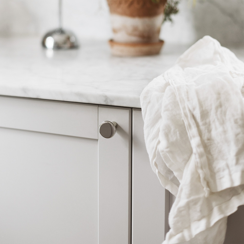 Knopp Bob - Ø28mm - Förnicklad