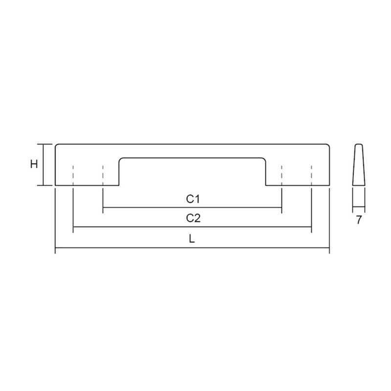 Handtag Laia Mini - 160/192mm - Mattsvart