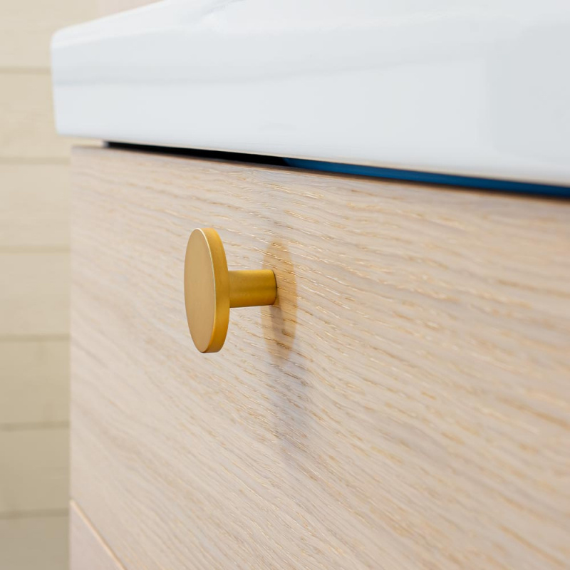 Knopp Como Big - Borstad Mässing