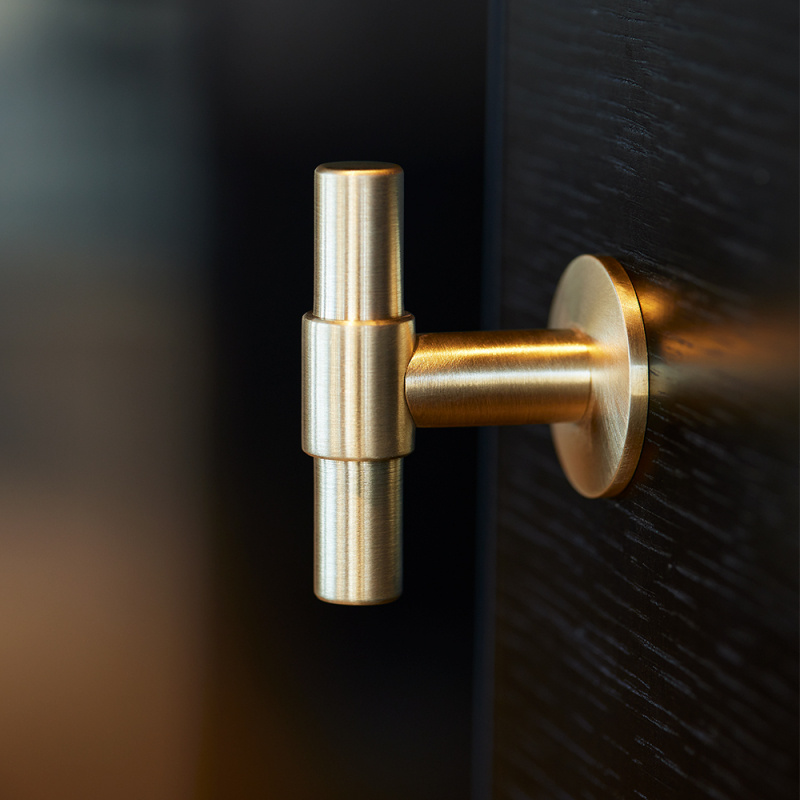 Knopp T Uniform - Borstad obehandlad mässing