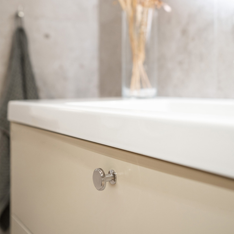 Knopp Uno - 30mm - Förnicklad