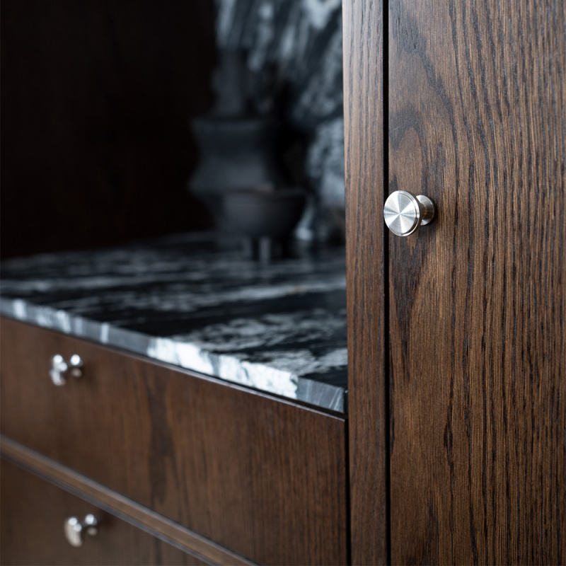 Knopp Uno - 30mm - Borstad rostfritt