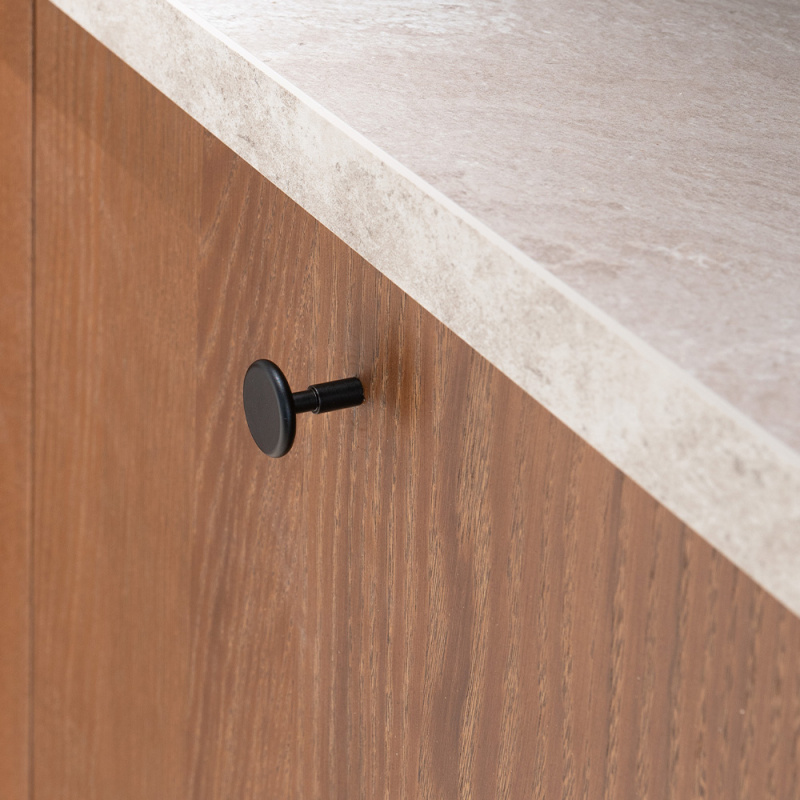 Knopp Spira - 24mm - Mattsvart