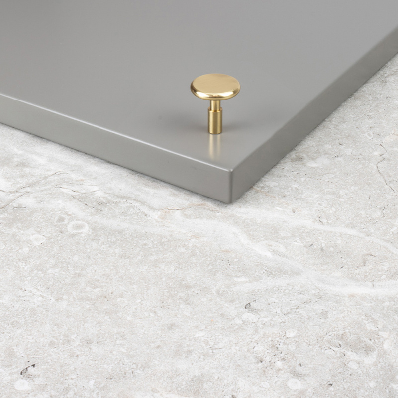 Knopp Spira - 24mm - Polerad mässing