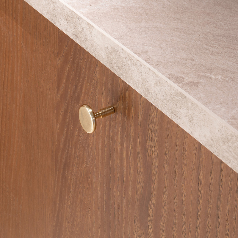 Knopp Spira - 24mm - Polerad mässing