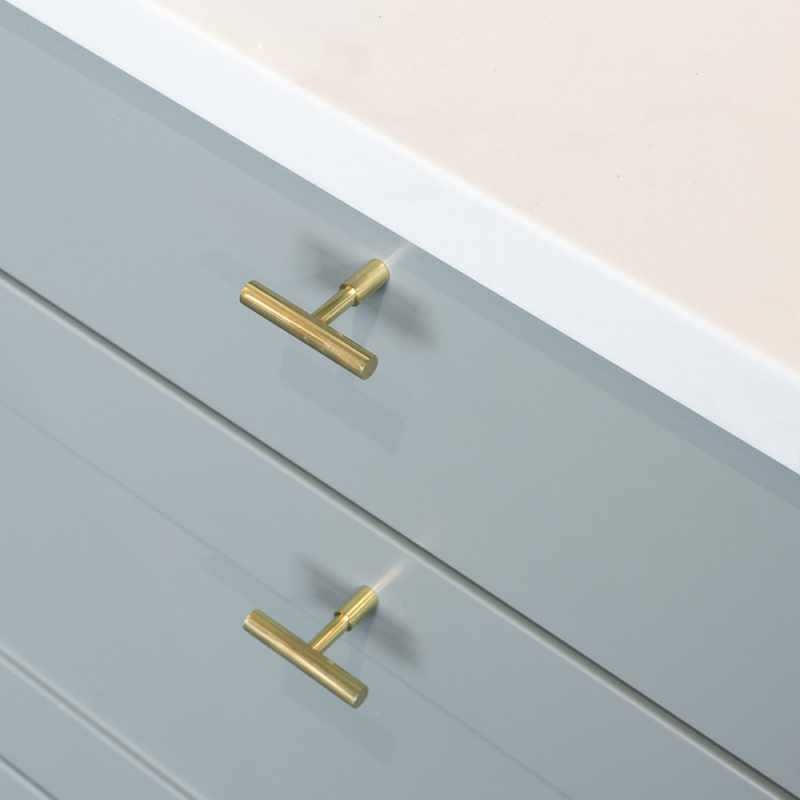 Knopp T Spira - Polerad mässing