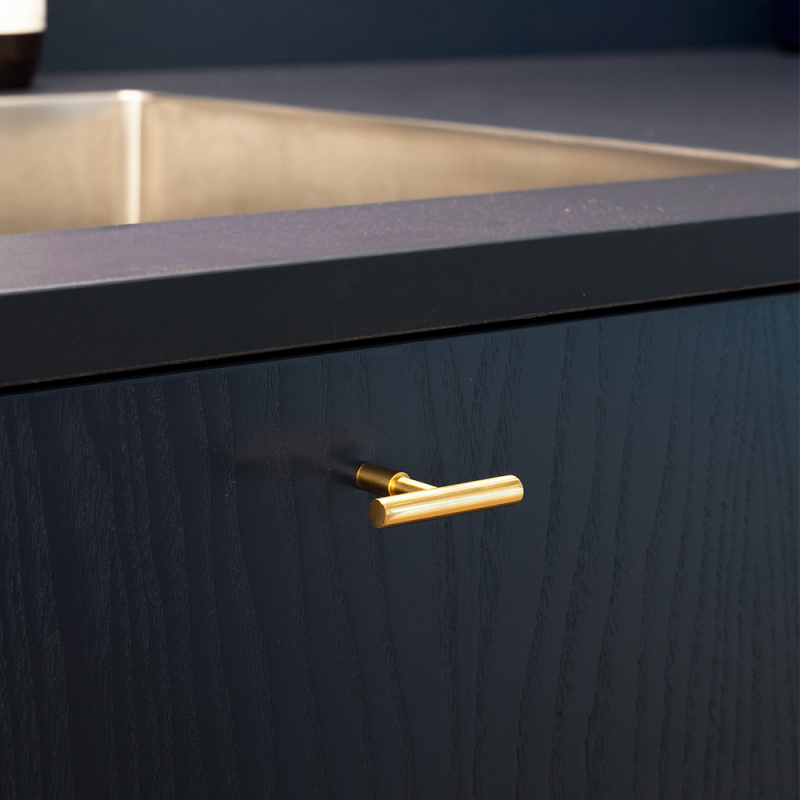 Knopp T Spira - Polerad mässing