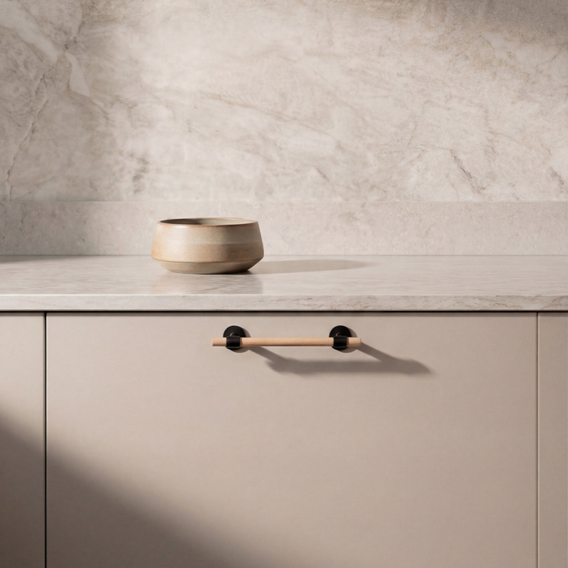 Handtag Uniform - 128mm - Ek/Mattsvart