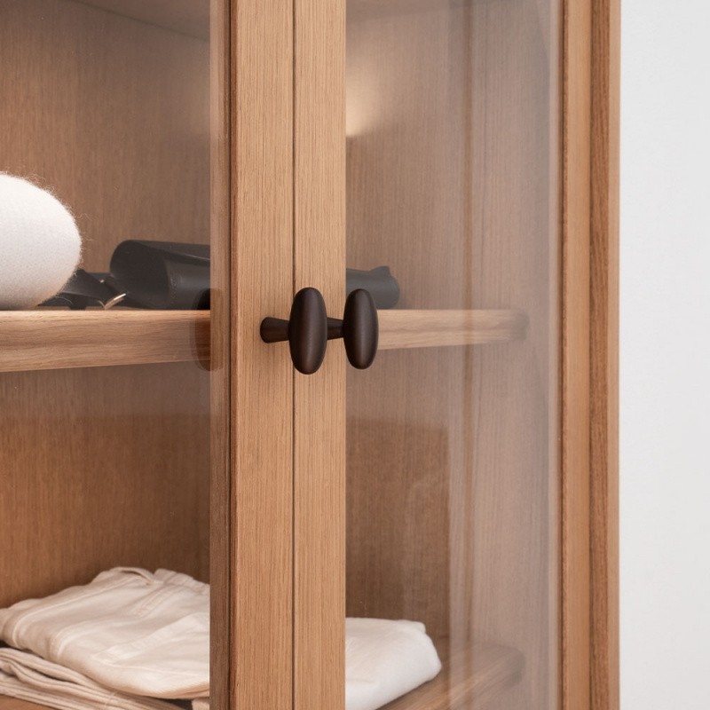 Knopp T Oliver - Brunerad mässing