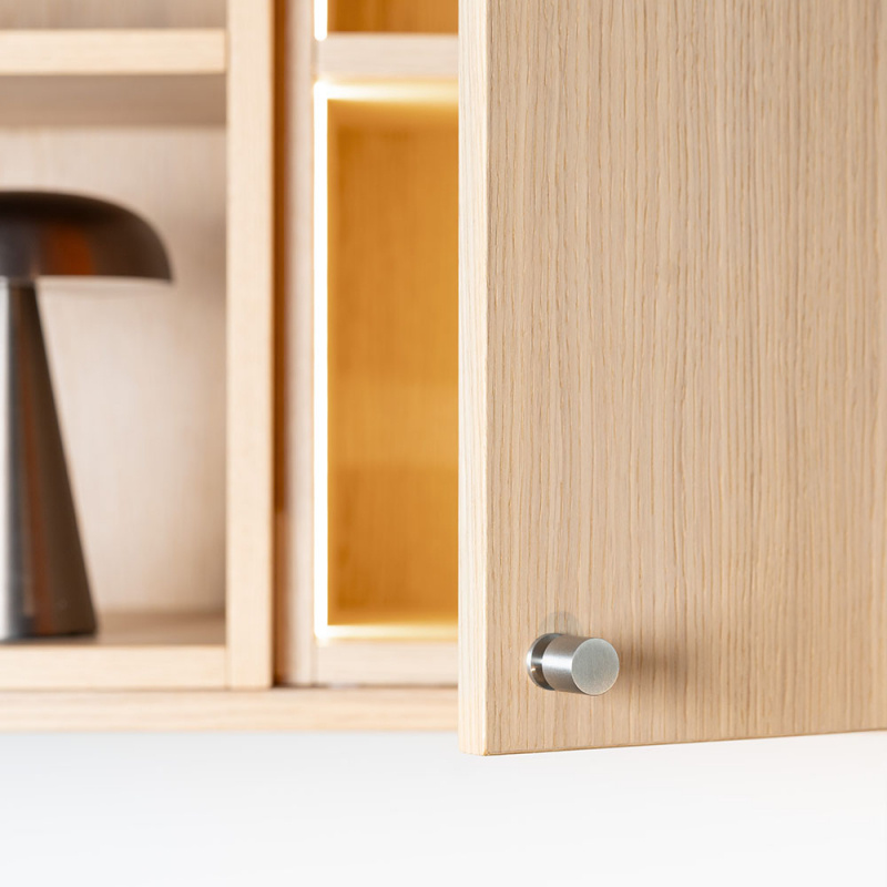 Knopp Solo - 21mm - Borstad rostfritt