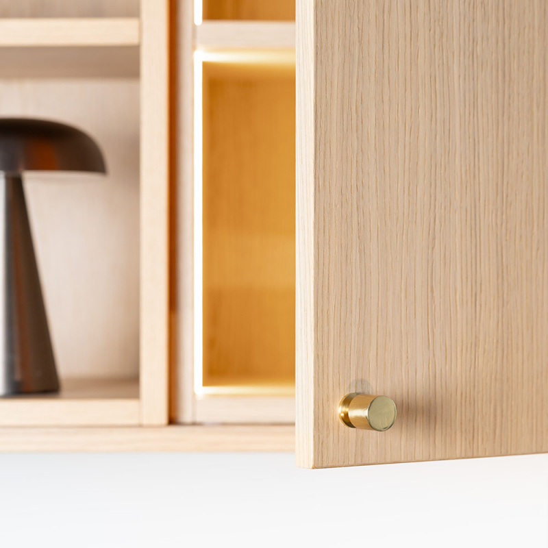 Knopp Solo - 21mm - Polerad mässing