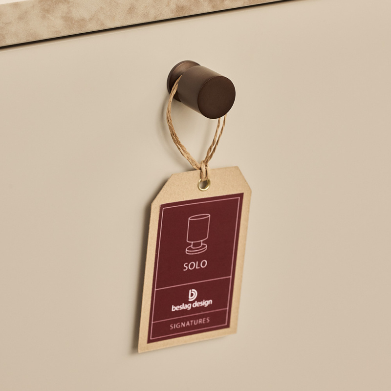 Knopp Solo - 21mm - Brunerad mässing