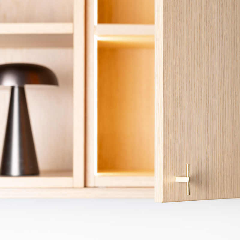 Knopp T Petit - Polerad mässing