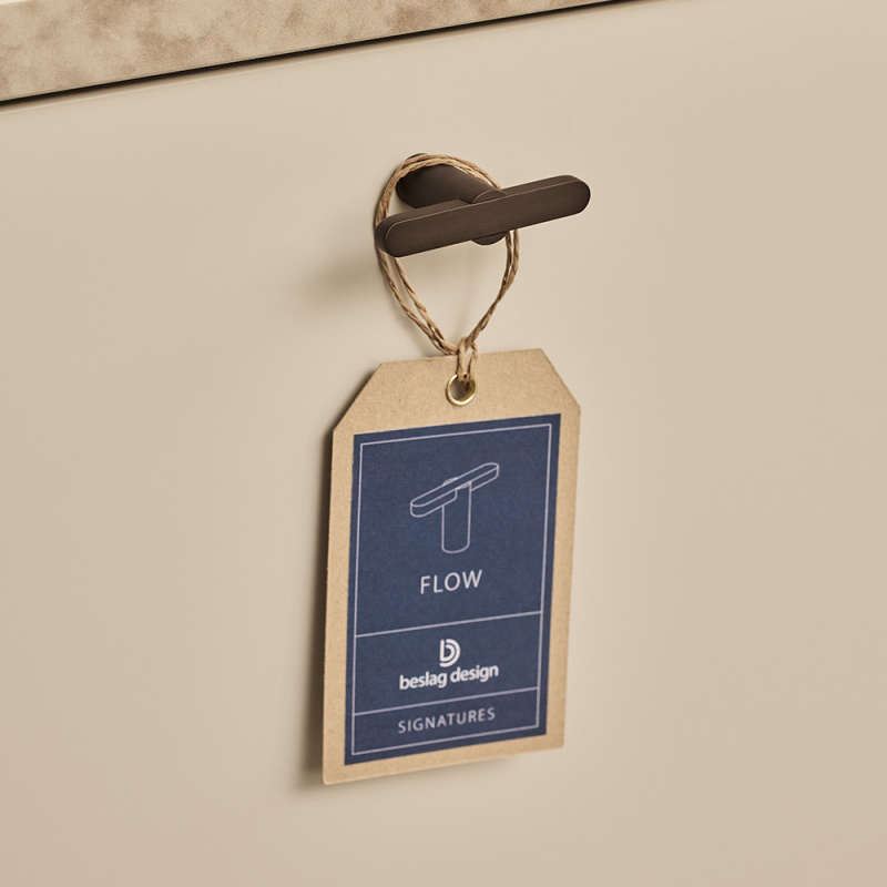 Knopp T Flow - Brunerad mässing