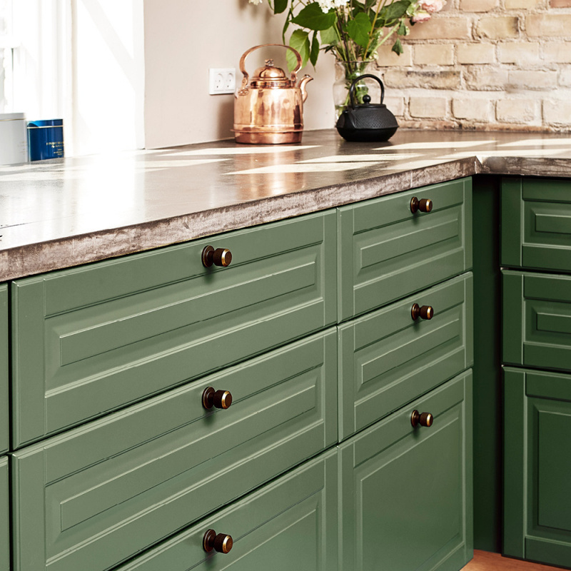 Knopp Manor Round - Antik mässing