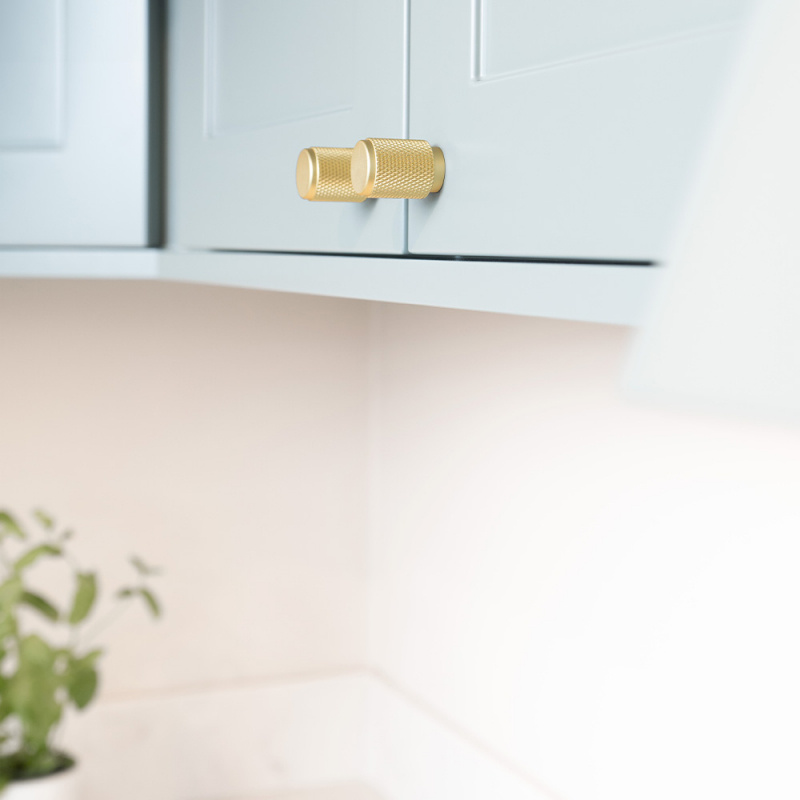 Knopp Riff - 21mm - Matt mässing