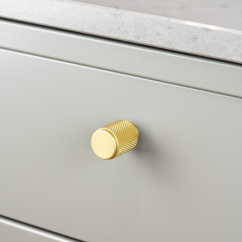 Knopp Riff - 21mm - Matt mässing