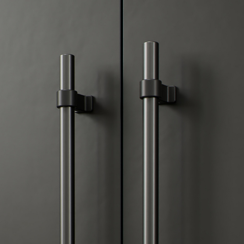 Handtag Bond - 160mm - Mattsvart/gun metal