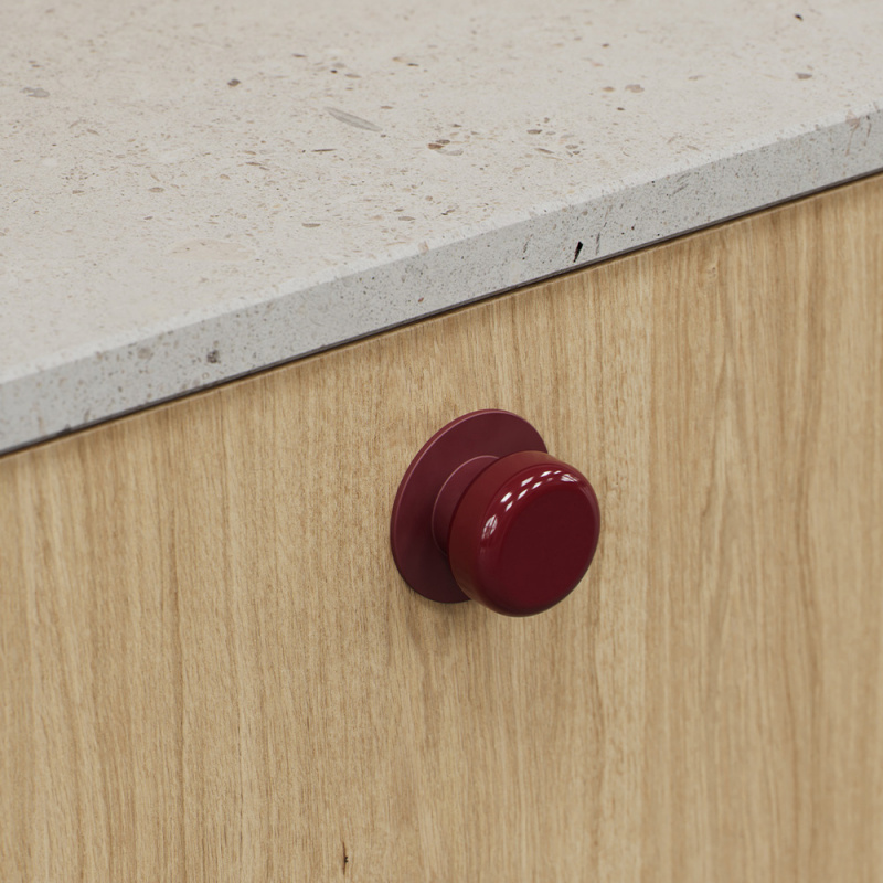 Knopp Colette - 50mm - Glossy maroon red