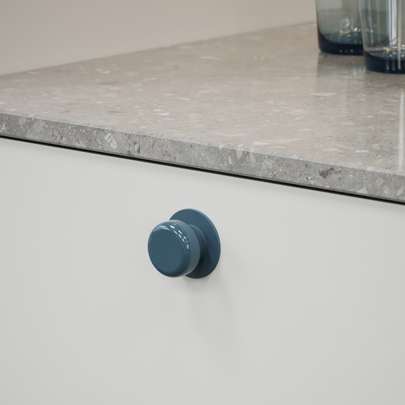 Knopp Colette - 50mm - Glossy slate blue 