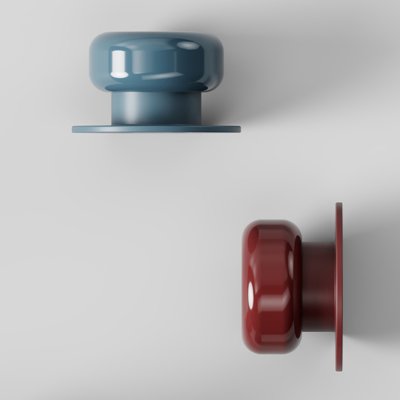 Knopp Colette - 50mm - Glossy slate blue 