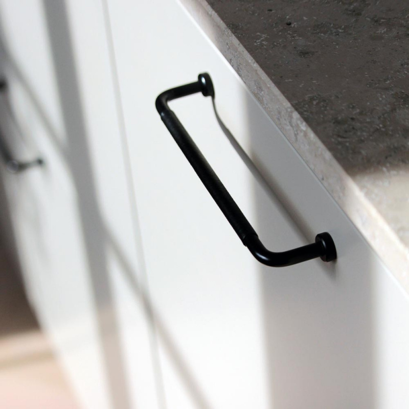 Lounge lädersvept svart