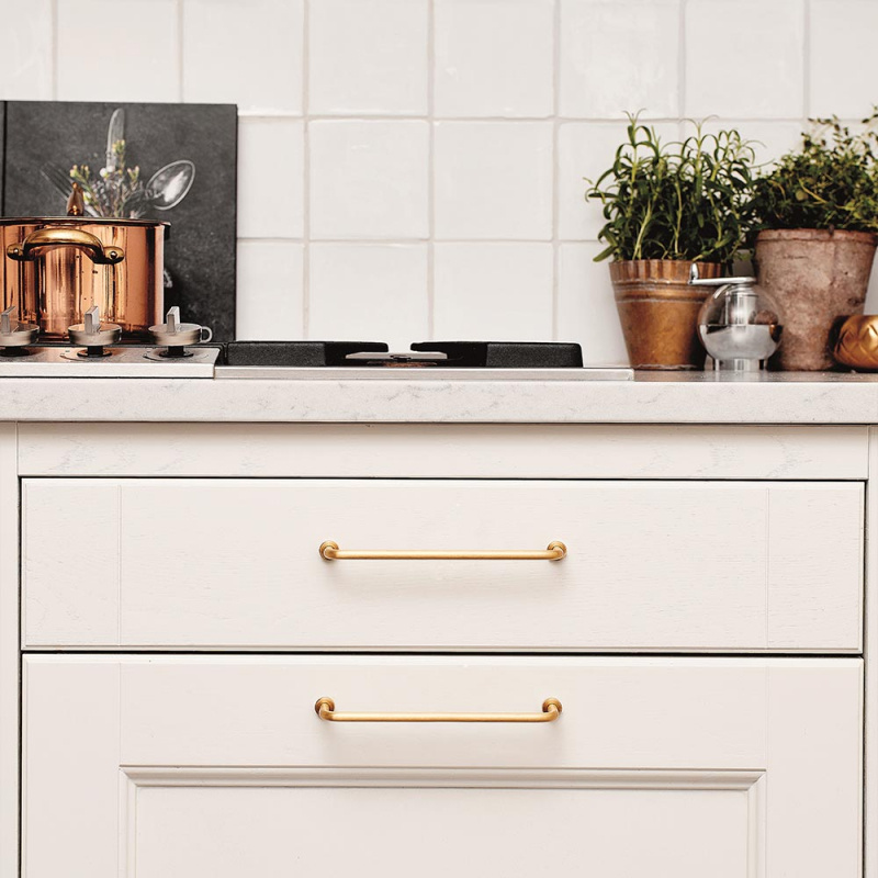 Handtag Lounge - 160mm - Borstad mässing