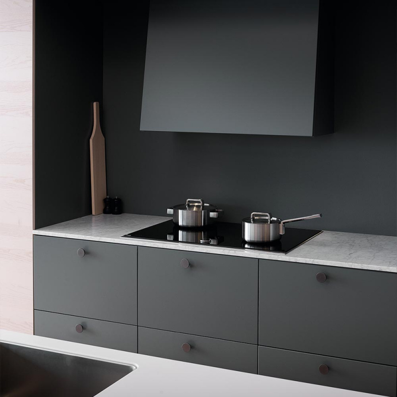 Knopp Plato - 42mm - Borstad Mattsvart