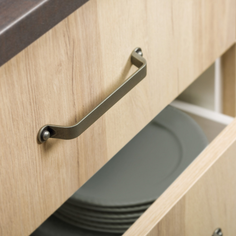 Handtag Button - 160mm - Antik mässing