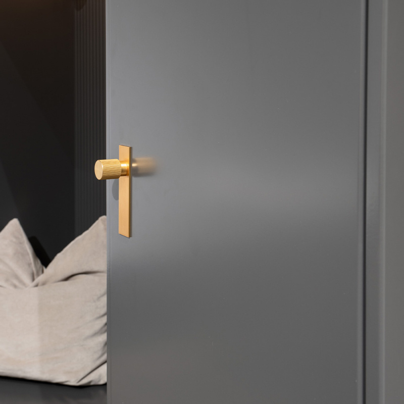 Knopp Arpa - Bricka - Borstad mässing