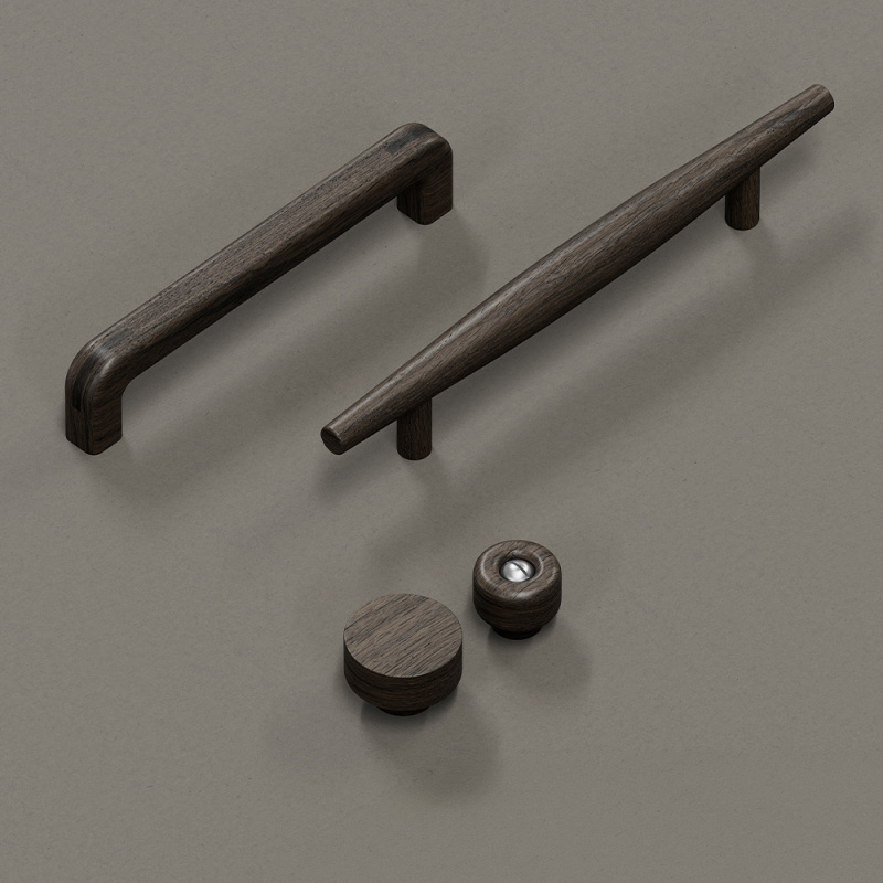 Knopp Nola - 30mm - Mörkbetsad ek